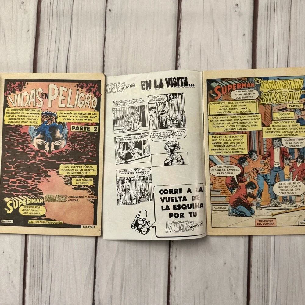 Superman Contra Simbad Vida En PeligroMexico Spanish #172 #176 Comic Lot‎
